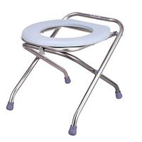 Zhong Elderly Toilet Seat Stainless Steel Maternity Chair Foldable Old Toilet Mobile Toilet Chair Toilet Chair