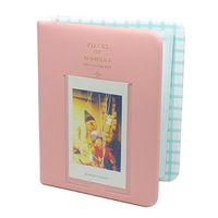 64 Pockets 3 Inch Piece of Moment Candy Color Fuji Instax Photo Mini Book Album or Name Card for Instax Mini 70 7s 8 25 50s 90 Film/Pringo 231/ Fujifilm Instax SP-1/ Polaroid PIC-300P/ Z2300-Pink