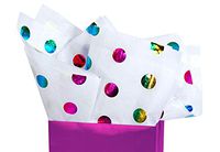 Shiny ~ Metallic Hot Spots Gift Wrapping Tissue Paper for Art DIY Crafts in Bulk # 425~10 Large Sheets Size 20" x 30"