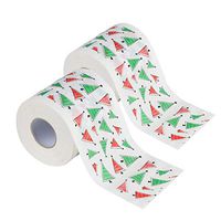 Holzkary Paper Towels Roll Interesting Print Bath Toilet Paper Towel Christmas Supplies Xmas Decor Tissue Roll 170 Sheets/Roll(10X10CM.Green-2)