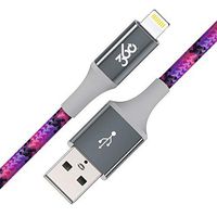360 Electrical 360650-FS Habitat 4ft Premium Braided Charging Cable with Lightning Connector - MFi Certified for iPhone and iPad - Active-Fuschia