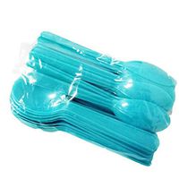 Havilah7 Plastic Spoons Blue Disposable 4.5 inch Taster Banquet Ice cream Jelly Dessert Tasting Sample Kitchen Utensils Kid Party Family Home Indoor Outdoor 50 Pcs