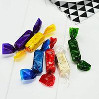 NUOBESTY Candy Wrapping Paper 100Pcs, Food-Grade Gift Paper Candy Sheets Multicolor Handmade Chocolate Candy Wrappers Nougat Baking Cello Sheets DIY Candy Packaging