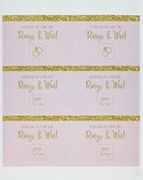 Andaz Press Blush Pink Gold Glitter Print Wedding Collection, Bridal Shower Game Scratch Cards, 30-Pack