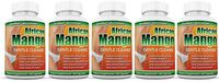 African Mango Gentle Cleanse Total Detox Cleanse Fortified with Flax Seed Aloe and Acidophilus Diet Weight Loss 60 Capsules 5 Bottles