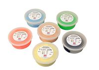 CanDo Puff LiTE Exercise Putty, 6 Piece Set (Tan, Yellow, Red, Green, Blue, Black), 4 oz