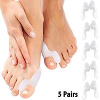 Bunion Cushions Big Toe Separators – Gel Bunion Corrector for Fast Bunion Relief. Protects Toe Bunions & Separates, Straightens and Aligns Big Toes (5 Pairs)