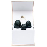 Genuine Nephrite Jade Yoni Egg Set - Natural Kegel Exercise Weights - Predrilled - Set of 3