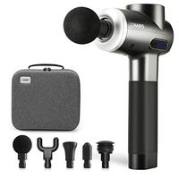 Naipo 2lbs Massage Gun Deep Tissue Percussion Muscle Massager Handheld Electric Massager for Pain Relief Athlete Deep Muscle Relaxation Quiet Brushless Motor Cordless Portable with Carrying Case