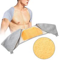 Double Shoulder Support Brace Heating pad for the neck and shoulders with Gold Fleece, Light Weight, Soft and comfortable for Winter Warm Pain Relief Protective Brace (XL)