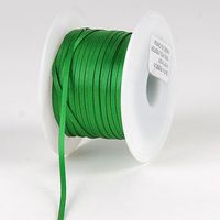 BBCrafts Emerald Satin Ribbon 1/8 inch 100 Yards