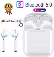 Bluetooth Headset, Touch Wireless Bluetooth Headset ，Wireless Earbuds，Stereo Headset, Sports Headset, Mini Charging Headset, Compatible with iPhone/Ipad/Samsung/Android (White)