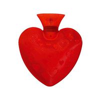 MONYING Red Heart-Shaped Water-Filled Hot Water Bottle Hand Warmer with Jacket (Color : Red)