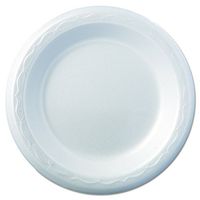 Genpak 80600 Foam Dinnerware, Plate, 6" Dia, White, Pack of 125 (Case of 8)