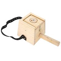 Moxibustion Box，Adjustable Temperature Thickened Moxibustion Box，Single Hole Moxa Box Moxa Burner，with Wooden Handle and Strap，for Holding Different Sizes Moxa Rolls.