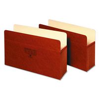 Globe-Weis Accordion Redrope Pocket, Legal, 5 1/4 Inch Expansion, Box of 10 Folders, Brown (1536G)