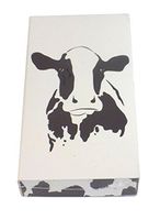 The Joy of Light Designer Matches Cow Print Embossed 4" Collectible Matchbox