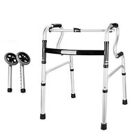Multifunction Walker Adjustable Height Aluminum Alloy Material with Wheels Walking Aids for Elderly, Seniors, Handicap, Disabled,Max180kg