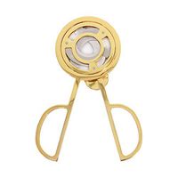Jascaela Stainless Steel Cigar Cutters Double Cut Blade Guillotine Scissors Accessories for Cigars(Gold-Windmill)