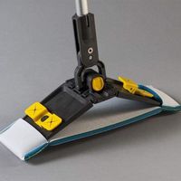 Berkshire BCRVSMOP1, Flat Mop V Holder 16" Mop Head with Wiper Clips (Pack of 2 pcs)