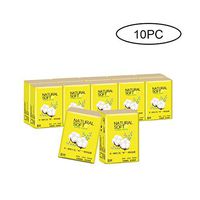 Ofanyia Natural Bamboo Pocket Pack Facial Tissue Paper Handkerchiefs Paper Napkins 3 Layers Facial Tissues 10 Pack Set