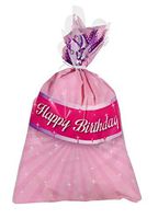 Princess Birthday Party Treat Bags with Twist Ties - Pink Tiara Royal Crown