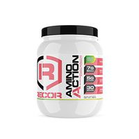 RECOR Amino Action 5:1:1 BCAA & Electrolyte Blend (7g BCAA, 5g Glutamine, Intraworkout and Postworkout Muscle Building and Recovery, Prevents Dehydration) – 498g Jar – Sour Green Apple