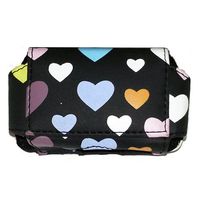 Insulin Pump Carrying Case/Pouch with Belt Clip/Belt Loops with Unique Designs (Medium-i450: L3.8" X W2.25" X D1.25") (Colorful Hearts)