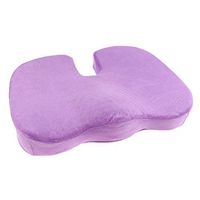 Removable Cover Memory Foam Cooling Gel Orthopedic Coccyx Seat Chair Support Cushion Tailbone Pillow Pad for Car Home Seat Office Sciatica & Sore Relief - Purple