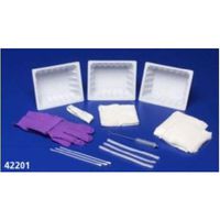 Sterile Tracheostomy Care Tray, Trach Brush Sponges Tape 2 Latex Gloves Etc, 1 ea