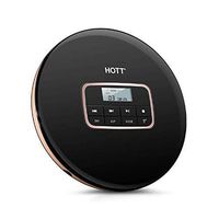 THUNDERGOD Portable CD Player HOTT Shockproof Personal Compact Disc MP3 CD Music Player with 3.5mm Audio Output LCD Display HiFi Stereo Sound for Book Reading, Student Language Learning etc.