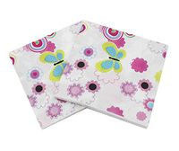 40 Count Paper Napkins, Designed Butterfly Prints Cocktail Napkins, Serviettes Napkins for Weeding, Dinner and Party, Paper Luncheon Napkins 2-Ply, 13x13 Inch, (Butterfly, 02)
