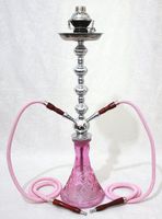 28" 2-Hose Hookah Shisha Pipe Pink Horizons Sheesha Nargileh Set
