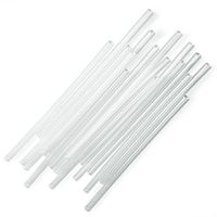 Pantryware Essentials PE Clr 7.75 UN-100 Drinking Straws, Clear, 0.1" Height, 0.2" Width, 7.75" Length (Pack of 100)
