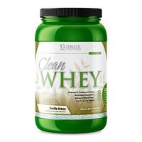 Ultimate Nutrition Clean Whey Protein | Naturally Sweetened | Gluten Free, Great Tasting | No Artificial Flavors or Added Sugar | Vanilla Creme | 2 Pounds