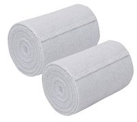 Nexskin 4" Organic Latex Free American Cotton - Comfort Elastic Bandage with Single Hook & Loop Closure - White, 2 Pack