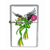 Frog Peace Angel Flower Tattoo Dual Torch Lighter D-173