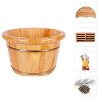 Thicken Wooden Tub Foot Tub, Spa Wooden Tub,Solid Wood Foot Soaking Barrel，feet Soaking Tub Wooden Foot Bath Barrel, Cedar