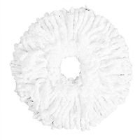 Spin Mop Head Refills Microfiber Round Spin Mop Head Replacement for Universal Spin Mop System Perfect for Home Commercial Use (White)