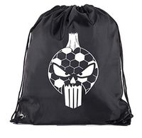Soccer Party Favors | Soccer Drawstring Backpacks for Birthday Parties, Team events, and much more! - Black CA2500SOCCER S6