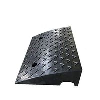 ZnMig Solid Rubber Threshold Ramp Durable Portable Ramp Rubber Road Along The Slope Rubber and Plastic Speed Bumps (Color : Black, Size : 50x35x12cm)