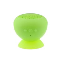 El-luxury Closeout Wireless Speaker Mini Mushroom Bluetooth Handsfree Call Portable Silicon Suction for iPhone Ipad Smartphone Tablet Computer (Lemon Green)