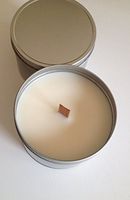16oz HANDPOURED ECO-SOYA WAX CANDLE IN TIN w/WOOD WICK (Clean Cotton)