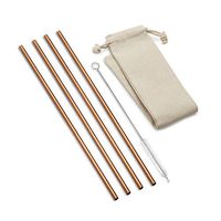 Outset 76629 Copper Straight Long Reusable Straws, 1 x 3.5 x 11.75 inches
