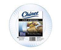 Chinet Cut Crystal Dinner Plates, 10 Inch, 8 ct