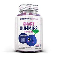 Genius Elderberry Gummies for Kids - Smart Gummies Immune System Booster - Sambucus Nigra Black Elderberry Extract- Allergy Cold Relief Supplement, 60 Gummies