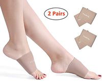 MGANG Compression Arch Sleeves, Lastest Upgraded, Perfect with Plantar Fasciitis Socks, Arch Support Brace for Women Men, Pain Relief, Heel Spurs, Flat Arches, Daily Wear, 2 Pairs Beige M