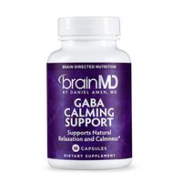 Dr. Amen brainMD GABA Calming Support - 90 Capsules - Stress & Anxiety Relief Supplement, Promotes Relaxation, Contains Magnesium, Vitamin B6 & Lemon Balm - 90 Servings