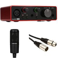 Focusrite Scarlett Solo Audio Interface AT2020 Recording Package