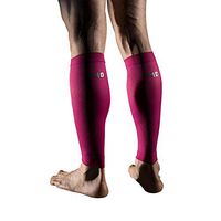 +MD Calf Compression Sleeves for Men and Women Leg Support Sleeve for Running Sports Pain Relief Rose Large